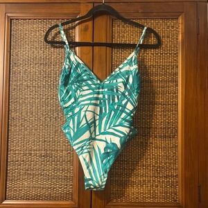 Tropical Green Kids One Piece Swimsuit